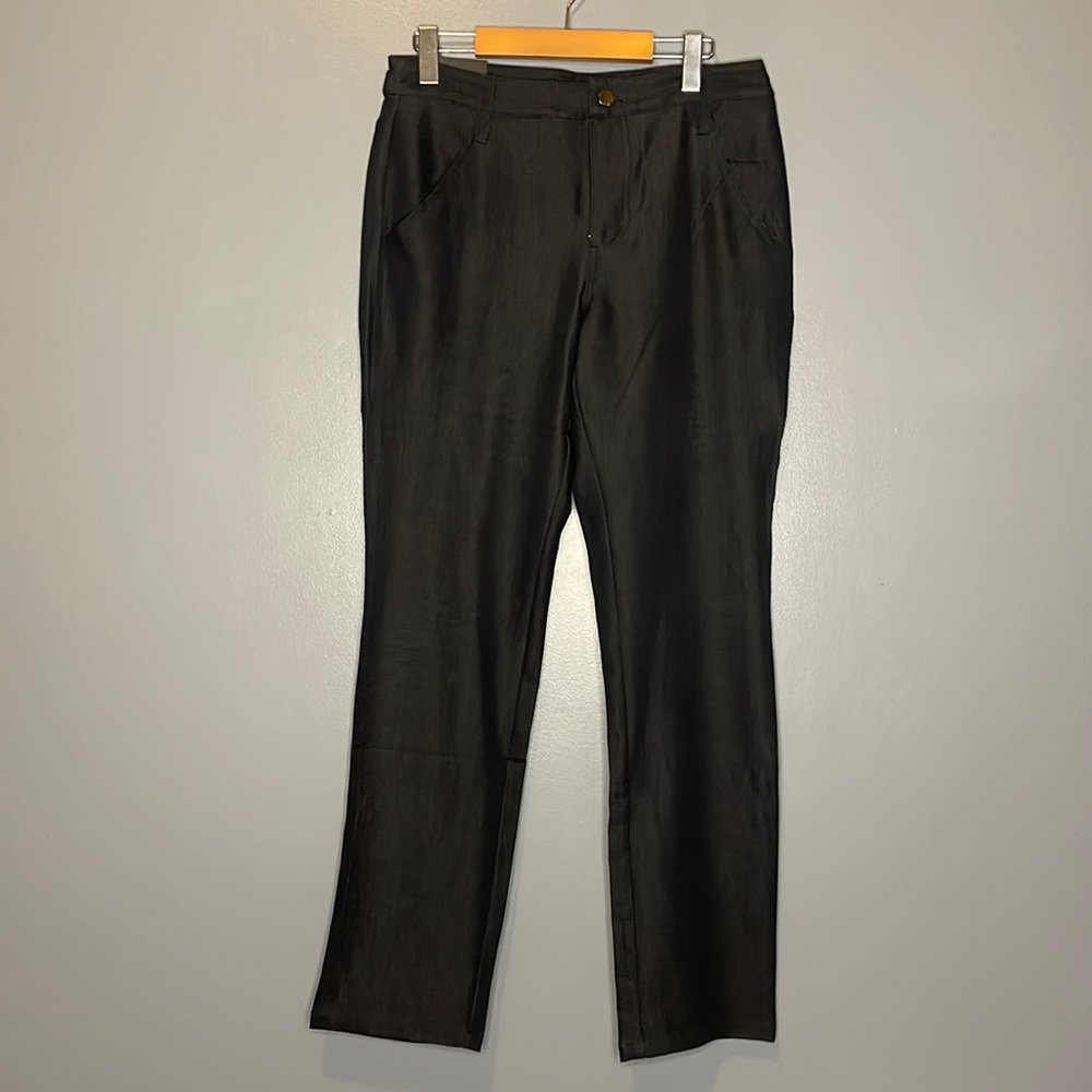 NWT TAHARI BLACK STRAIGHT LEG BUSINESS CASUAL PANT